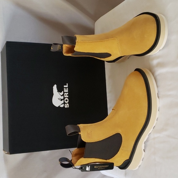 NEW Sorel Hi Line Chelsea Waterproof Leather Boots - Picture 1 of 14